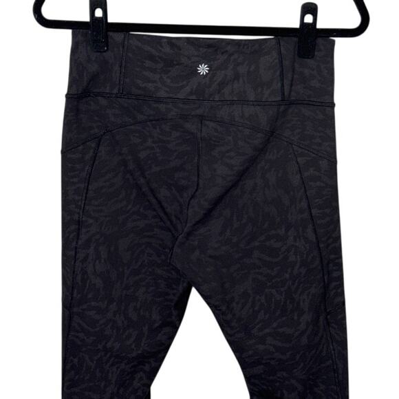 Athleta Rainier Reflective Printed Tight Lynx Black Size MP - Picture 10 of 12